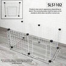 Lồng thú cưng tự lắp ráp kết hợp hàng rào sắt có lưới chắn, rào ngăn cách chó, chuồng cho chó Teddy và Pomeranian. - trắng - Xem 15