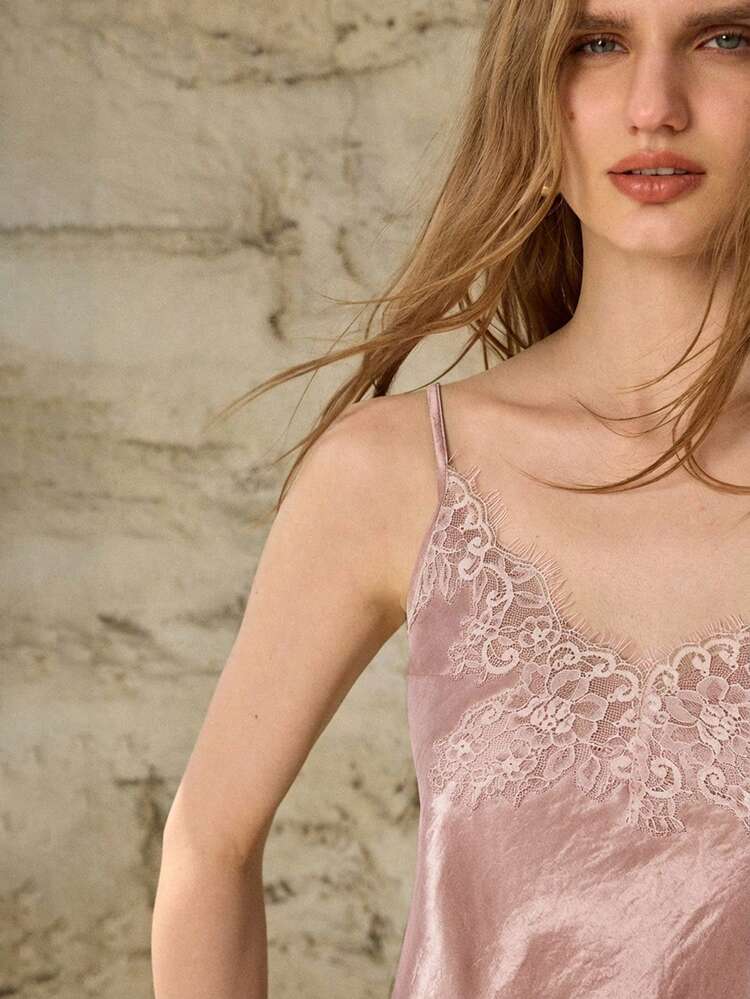 WOMEN'S LACE PATCHWORK CAMISOLE TOP, SPRING/SUMMER