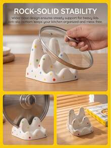 Joivida 1Pc Light Luxury Double-Layer Pot Lid & Cutting Board Rack - Multicolor - View 7