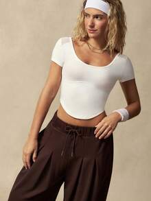 VARSITIE Women Sports Tees & Tanks - White - View 5