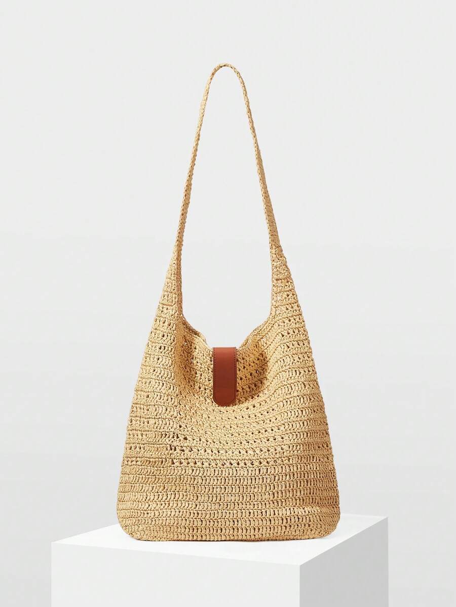 MOTF FASHION TEMPERAMENT HAND-WOVEN WOMEN'S BAGS - Beige - View 1