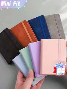 SHEIN 1 Sổ tay bỏ túi A7 nhỏ gọn - 200 trang có dòng kẻ, hoàn thiện mờ, Sổ tay nhật ký mini cầm tay nhiều màu có khóa kéo, tiện lợi để ghi chú khi di chuyển, Sổ tay mini - Một cỡ - Xem 2