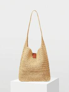 MOTF FASHION TEMPERAMENT HAND-WOVEN WOMEN'S BAGS - Beige - View 4