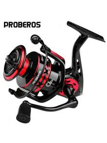 PRO BEROS PROBEOS 渔线轮：最大拖拽力 20 公斤，1000-6000 系列，CNC 精密加工全金属摇柄，齿轮比 5.2:1 纺车式渔线轮 - 彩色 - 查看 15