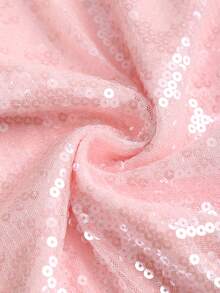 SHEIN Sweetro Spring/Summer New Design Sense High Street Elegant Sexy Lady Slim Fit Satin Shiny Bow Patchwork Beaded Comfortable Elegant Versatile Strapless Dress - Pink - View 3