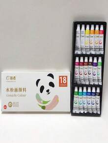 画家水彩颜料 - 24 色水彩颜料套装，防漏密封包装，0.17/5ml-12/18/24 颜色，适用于帆布、织物、岩石、玻璃、墙面陶瓷和木材项目 - 非常适合为艺术用品和装饰品着色 - 5ml水粉顏料 - 查看 13
