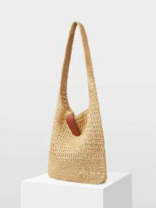 MOTF FASHION TEMPERAMENT HAND-WOVEN WOMEN'S BAGS - Beige - View 2