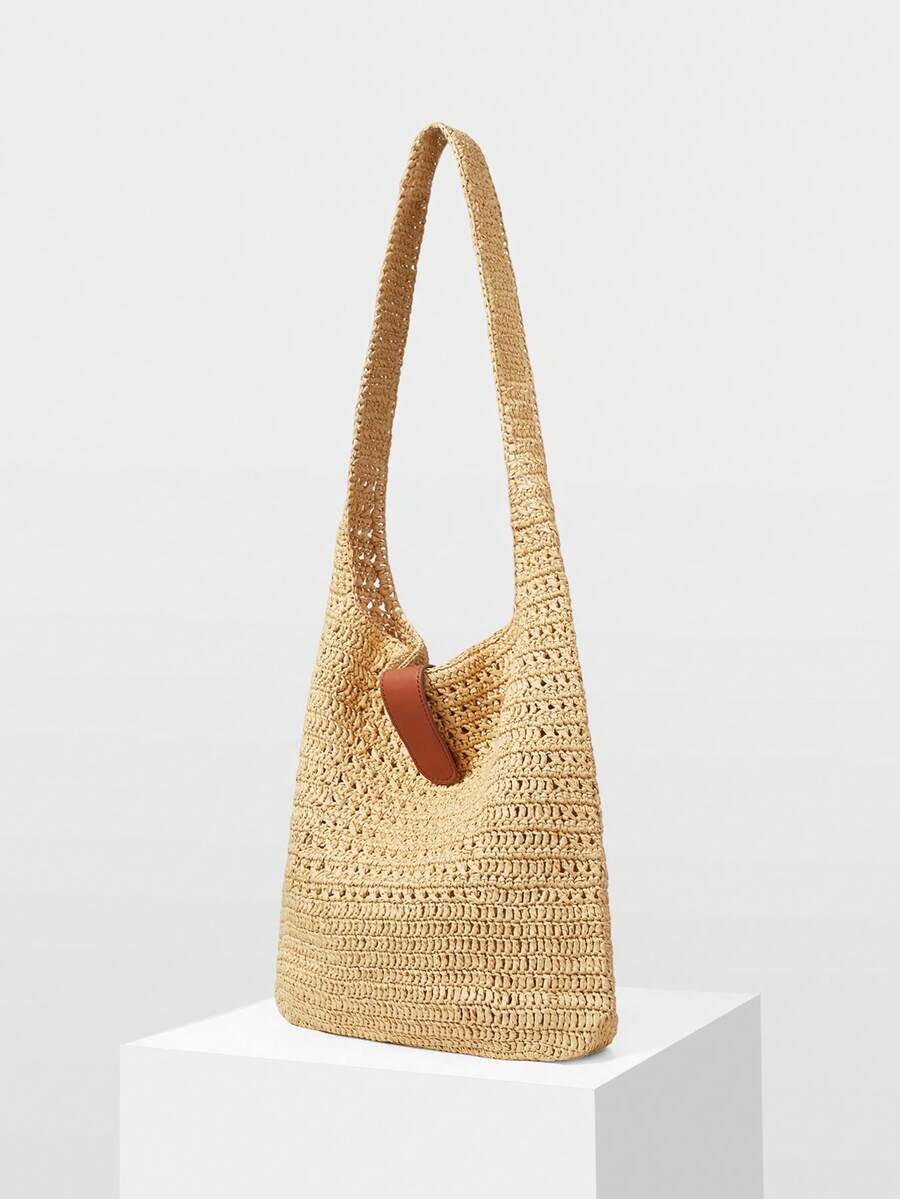 MOTF FASHION TEMPERAMENT HAND-WOVEN WOMEN'S BAGS - Beige - View 2