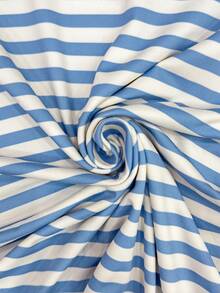 Resyla Áo thun ngắn tay nữ cổ tròn kẻ sọc, kiểu dáng thường ngày, đa năng. - Nhiều màu - Xem 4