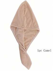 SHEIN 1 cái/4 cái Khăn trùm đầu nhanh khô cho nữ - Mũ trùm đầu thấm hút cao bằng sợi microfiber, khăn trùm đầu bằng vải lông san hô trang trí phòng tắm. - Nhiều màu - Xem 13