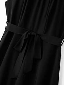 GlowEve CURVE Robe évasée élégante à col de perles pour femmes grandes tailles, pour le travail - Noir - Voir 7