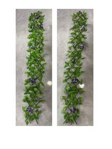 2 pièces Écran de clôture décoratif en plastique durable résistant aux intempéries avec lierre artificiel et orchidées violettes et blanches. Convient pour le jardin, le patio, les mariages, la Fête des Mères et la décoration de juin. Améliore l'esthétique du jardin. Panneaux faciles à installer, clôture de jardin décorative - Multicolore - Voir 6