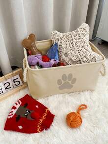 1 Giỏ đựng đồ lưu trữ dính hình dấu chân chó hoạt hình dùng để đựng đồ ăn vặt, đồ chơi, quần áo, trang trí nhà cửa, treo tường, phụ kiện dễ thương cho thú cưng - Lạc đà - Xem 2