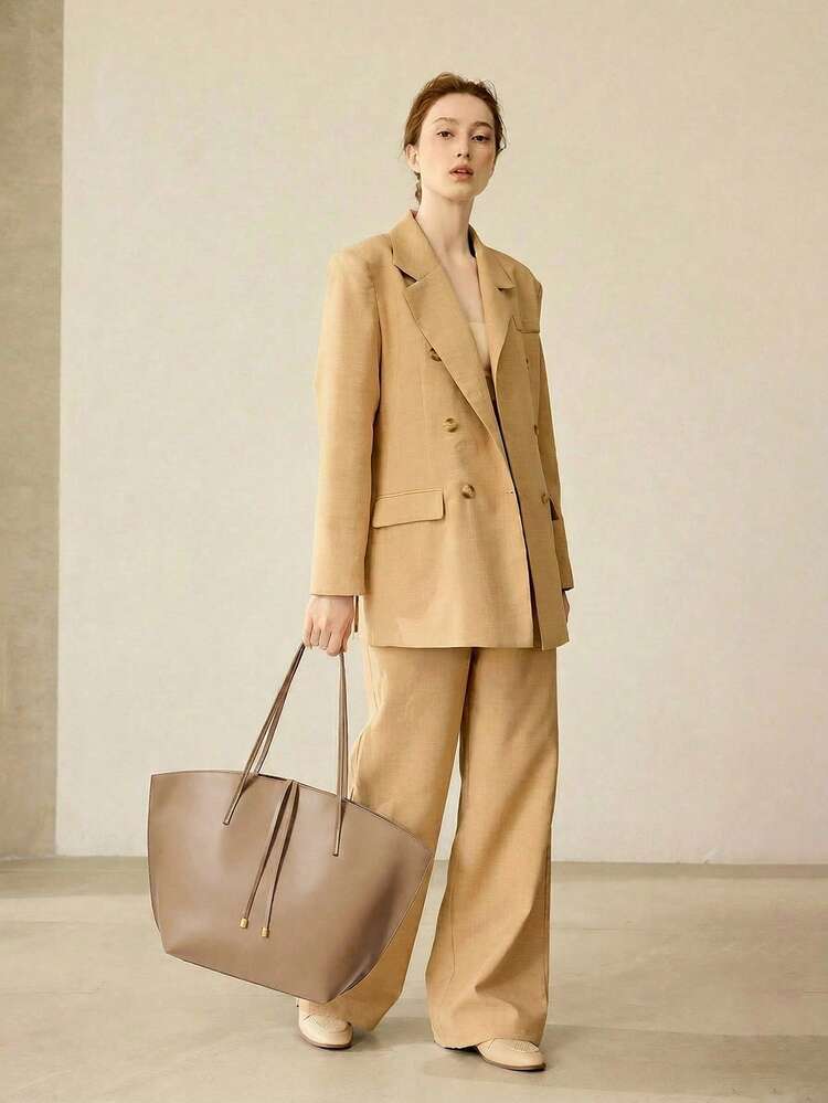 WOMEN'S OVERSIZED TOTE BAG, EXQUISITE AND SIMPLE COMMUTER SHOULDER BAG.