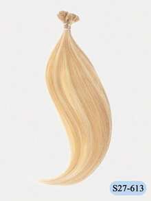 Tóc nối đầu phẳng, tóc nối thật, không đường nối và vô hình, tóc thẳng, màu highlight, dài 16-22 inch, 50g, nối nhiệt vô hình, đầu tóc mềm mại với keratin, giúp tăng chiều dài và độ dày cho đám cưới, hàng ngày và tiệc tùng. - Nhiều màu - Xem 18