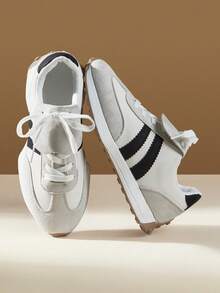 CUCCOO EASI 女士舒适系带运动鞋 - 轻便多功能休闲鞋，防滑橡胶鞋底，适合所有季节 - 白色 - 查看 3