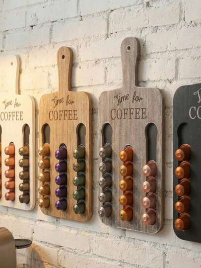 Cirelle Coffee Capsule Storage Rack - Small Rectangular Organizer With Handle, Space-Saving Countertop Tray