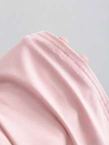 Sweetra Spring/Summer New Arrival Boat Neck Pleated Asymmetric Hem Top & Long Skirt Set, Fashionable Casual - Pink - View 5