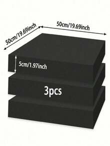一块 19.69 X 19.69 X 1.97 英寸 45D 高密度泡沫，室内家具装饰垫（用于更换餐椅和轮椅坐垫）- 白色、黑色、灰色、浅蓝色 - 白色 - 查看 22