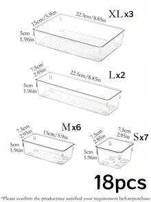 Transparent Drawer Organizer, Makeup Storage Box, Drawer-Style Categorized Storage Box, Desktop Categorized Storage Box - Perfect For Keeping Face Masks, Lipsticks, Perfumes, Makeup Brushes, Eyeshadows, Skincare Products, Kitchen Utensils, Snacks,  Room Decor, Home Decor, Bathroom Decor, Dresser Organizer, Room Decorations - Multicolor - View 12