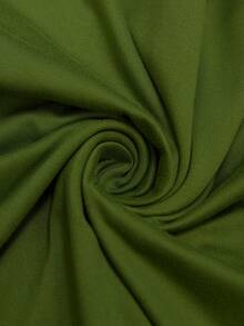 EMERY ROSE Plus Size Square Neck Pleated Tank Top - Green - View 7
