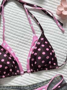 Swim Mod بدلة سباحة نسائية مطبوعة بنقاط، بيكيني 2 في 1، ملابس سباحة عصرية للشاطئ والحفلات والرحلات البحرية - متعدد الألوان - مشاهدة 6