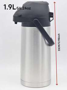 1.9/4 升（64.24/135.25盎司）保温咖啡壶，便携式不锈钢咖啡壶，可保温，可盛装热水、饮料、巧克力等。 - 彩色 - 查看 10