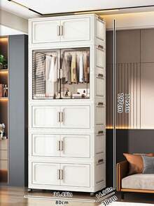 5/4/3/2/1 Schicht verstärkter Kinderschrank Baby Aufbewahrungsschrank Plastikschrank Baby Aufbewahrungsschrank Kleidung Schlafzimmer Aufbewahrung einfacher Schrank - Verschiedenfarbig - Übersicht 20