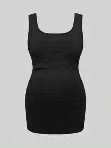 孕妇哺乳三件装纯色圆领背心 - 彩色 - 查看 6