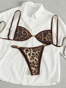 Swim Chiccia 女士泳装两件套，性感度假优雅挂脖泳衣，女士沙滩装 - 彩色 - 查看 6