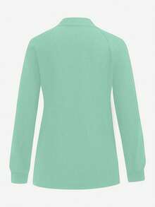 TaskEZ Chaqueta de uniforme de unicolor con múltiples bolsillos - Verde - Ver 2