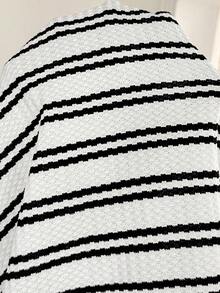 SHEIN Đầm bầu kẻ sọc có chức năng cho con bú, thích hợp mặc hàng ngày. - trắng - Xem 5