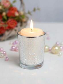 Cirelle 浪漫电镀玻璃烛台 – 银粉色金属光泽，优雅的餐桌摆件，适合周年纪念、婚礼和情侣礼物 - 彩色 - 查看 3