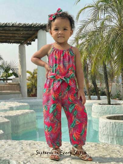 Cozy Pixies 女婴碎花吊带连体衣，百搭舒适