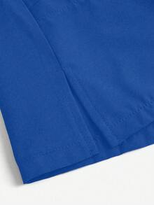 TaskEZ Solid Color Raglan Sleeve Zipper Front Scrub Uniform Jacket - Royal Blue - View 5