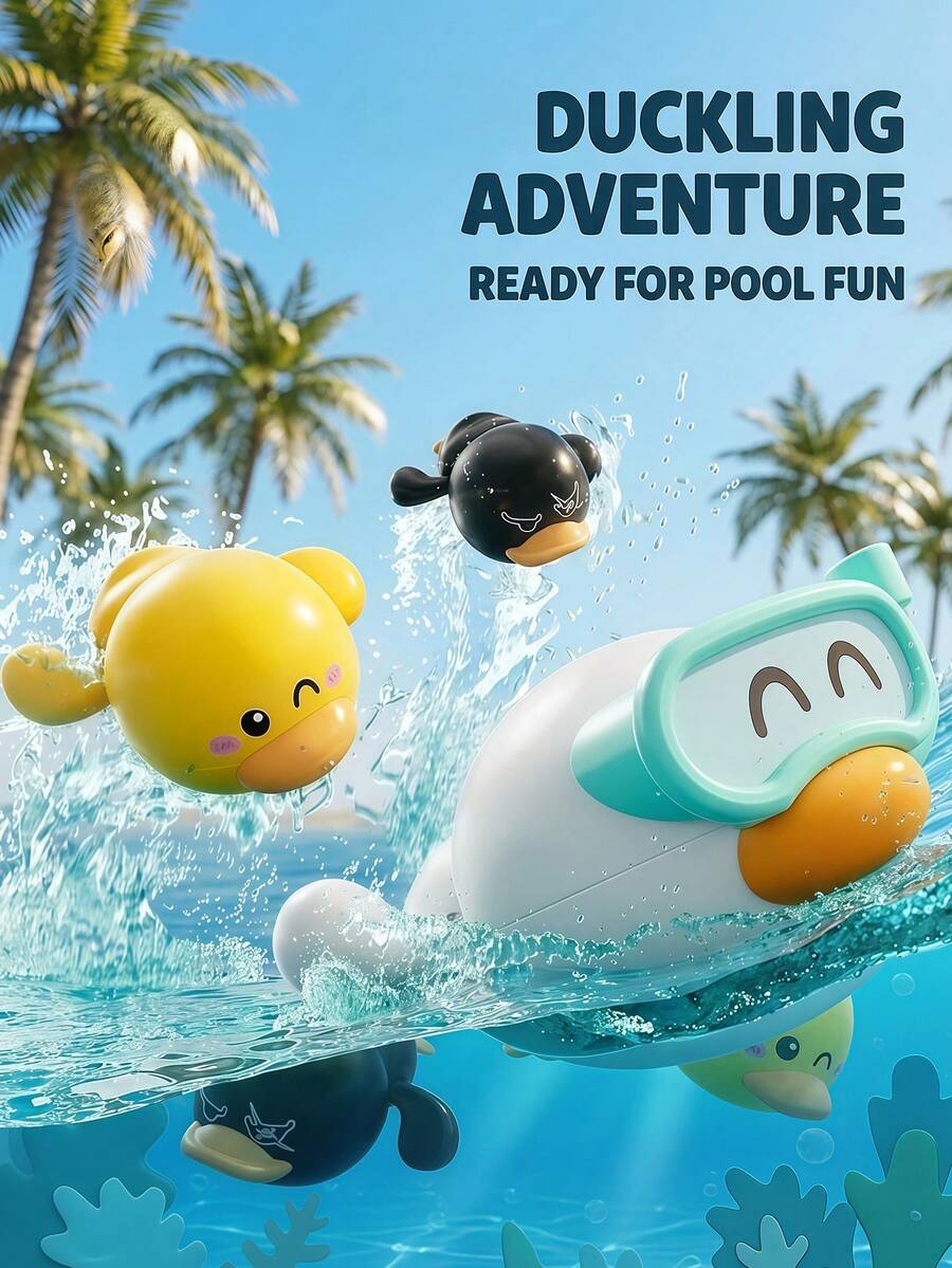MINKOJA MINKOJA Un jouet de bain en forme de canard remonté avec un mécanisme de remontage mécanique. Il a une forte flottabilité et ne coule pas. Il est de petite taille et ne nécessite pas de piles. Il convient aux salles de bain, baignoires, piscines, plages, voyages et à la décoration de la maison. C'est un choix idéal pour les cadeaux de fêtes, d'anniversaire, de la Saint-Valentin. Il convient aux adultes, adolescents, membres de la famille et amis. - Multicolore - Voir 1
