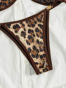 Swim Chiccia 女士泳装两件套，性感度假优雅挂脖泳衣，女士沙滩装 - 彩色 - 查看 4