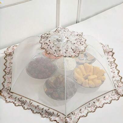 1/2/3 Parça Katlanabilir Yemek Örtüsü, Çokgen File Yemek Çadırı, Toz ve Sinek Geçirmez Tabak Örtüsü, Ev ve Dış Mekan Kullanımı İçin Yeniden Kullanılabilir Mutfak Yemek Masası Koruyucusu