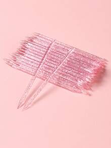 FULL BEAUTY 50 chiếc que làm sạch acrylic hai đầu màu hồng, que tẩy tế bào chết, dụng cụ làm móng, đồ dùng làm móng, dụng cụ làm móng nghệ thuật, đồ dùng học tập, móng tay, dụng cụ làm móng giả. - Hồng - Xem 7