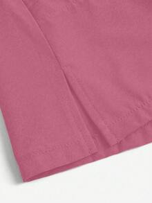 TaskEZ Women's Stand Collar Zipper Front Casual Daily Scrub Uniform Long Sleeve Jacket - Pink - View 7