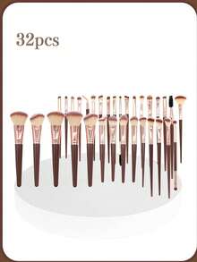 Bộ dụng cụ trang điểm 53 món, bao gồm cọ tán phấn mắt, cọ kẻ lông mày, cọ nền, cọ phấn phủ, cọ má hồng, cọ che khuyết điểm và cọ bắt sáng. Được làm từ lông tổng hợp siêu mềm chất lượng cao, phù hợp cho việc trang điểm mặt hàng ngày. - Nhiều màu - Xem 6