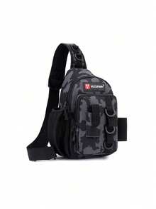 Hochwertige, strapazierfähige Angeltasche mit Rutenthalter und mehreren Fächern, hochwertiger Reißverschlussdesign, geeignet für Angeln und Outdoor-Aktivitäten, kann Angelzubehör aufbewahren, ein ideales Angelgeschenk für Männer und die perfekte Wahl für Angelausrüstung. - Verschiedenfarbig - Übersicht 3