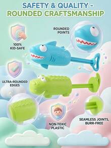 MINKOJA 1 Pistola de agua de juguete con dibujos de animales, con función de rociado por bomba, con patrones en relieve únicos, tamaño compacto y bordes redondeados. Adecuado para baños, bañeras, piscinas, playas, viajes y decoración del hogar. Como regalo de vacaciones, artículo de fiesta o regalo del Día de San Valentín. Adecuado para adultos, adolescentes, miembros de la familia y amigos. - Multicolor - Ver 5