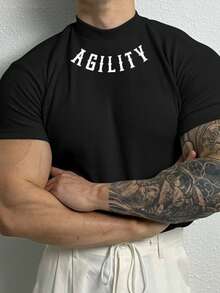 GymBeat 男士运动T恤和背心 - 黑色 - 查看 3