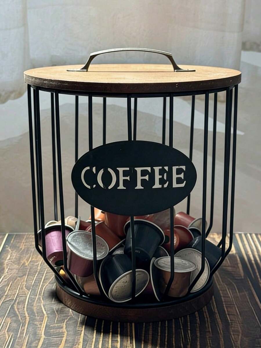 1 giỏ đựng viên cà phê, khay đựng viên cà phê, khay đựng trái cây sấy khô, khay đựng đồ ăn nhẹ trên bàn cà phê, thích hợp cho phòng khách gia đình. - màu đen - Xem 1