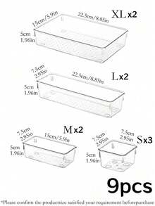 Transparent Drawer Organizer, Makeup Storage Box, Drawer-Style Categorized Storage Box, Desktop Categorized Storage Box - Perfect For Keeping Face Masks, Lipsticks, Perfumes, Makeup Brushes, Eyeshadows, Skincare Products, Kitchen Utensils, Snacks,  Room Decor, Home Decor, Bathroom Decor, Dresser Organizer, Room Decorations - Multicolor - View 14