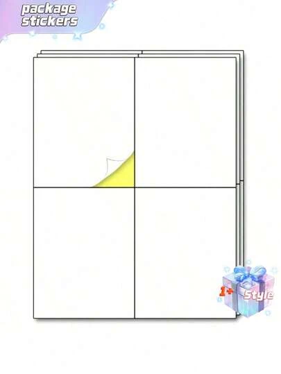 15 Sheets - Large Shipping Address Labels, Mailing Label Stickers For Packages, Storage Bins - 4 Per Sheet, 60 Pieces