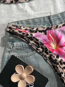 Swim Vcay 春夏数码印花无钢圈露背吊带泳衣和泳裤女士沙滩度假泳装比基尼套装 - 彩色 - 查看 4