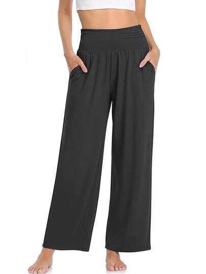 ants Mujer, Alta Cintura Jogger Mujer,Yoga Pants Mujer con Bolsillos,Sueltos Mayas Deportivas Mujer,Pantalon Deportivo Mujer,Pantalon Mujer,para Correr,Yoga,Pilates