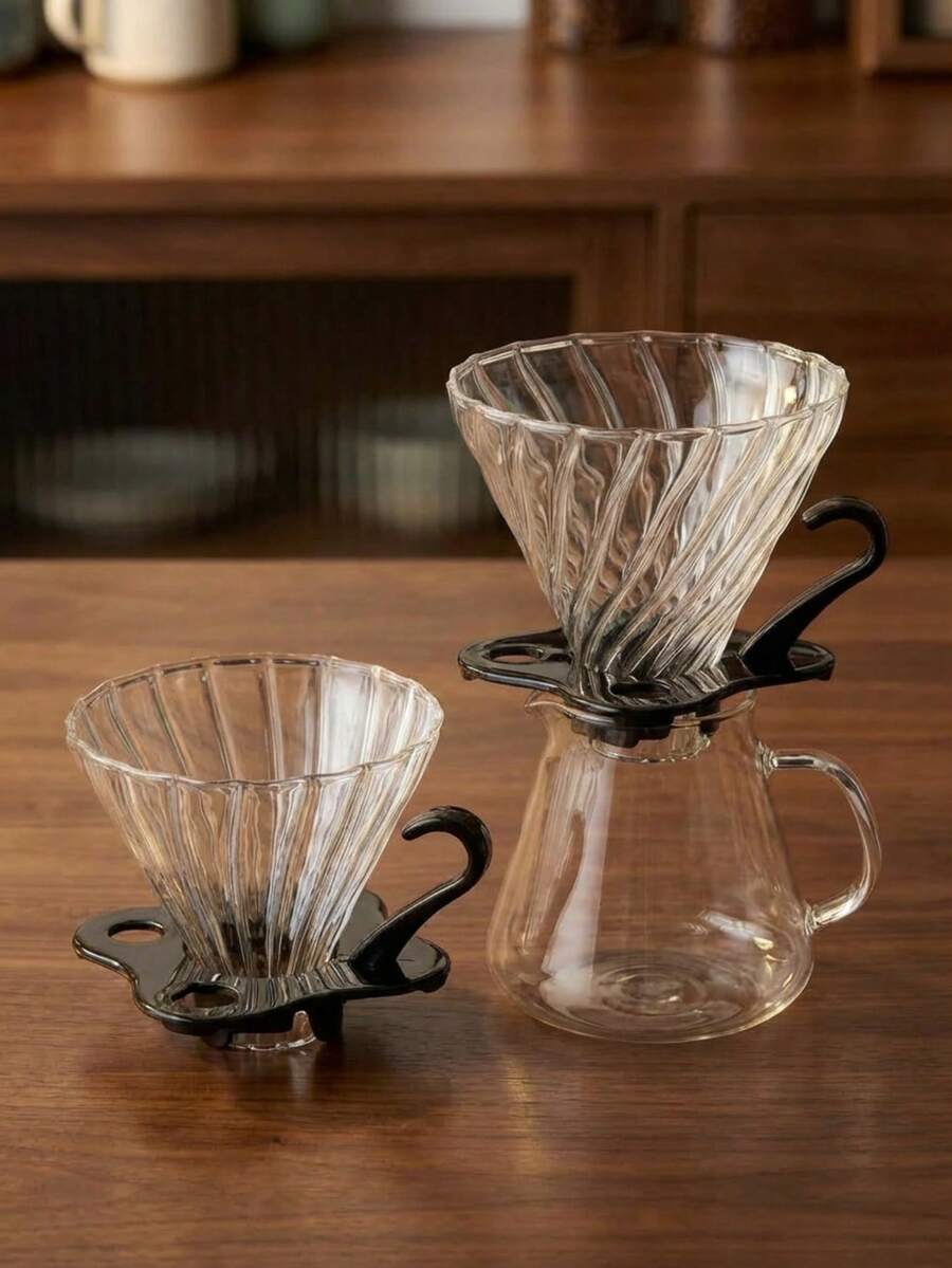 Cirelle Simple Manual Glass Coffee Dripper - 1-Piece Pour-Over Maker, Durable Drip Filter For Home, Cafes & Restaurants - Multicolor - View 1